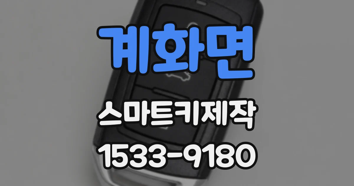 계화면 스마트키제작