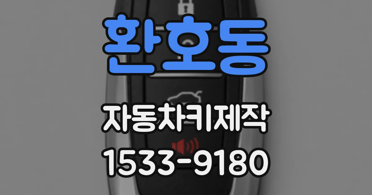 환호동 자동차키제작