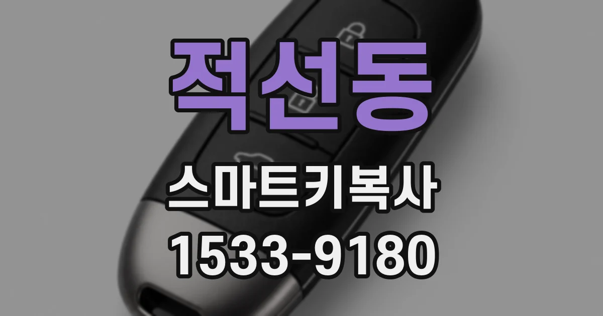 적선동 스마트키복사