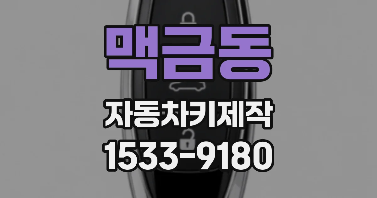 맥금동 자동차키제작