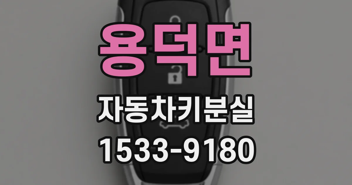 용덕면 자동차키분실