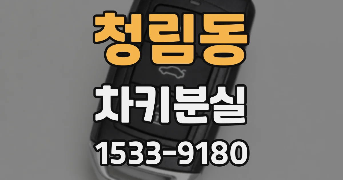 청림동 차키분실