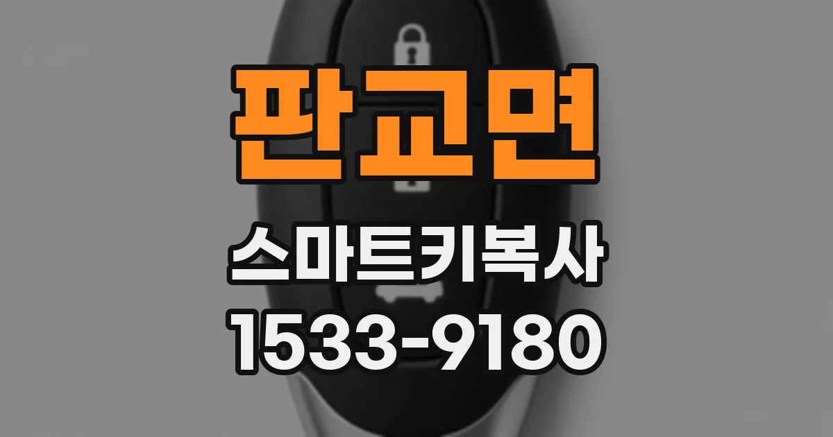 판교면 스마트키복사