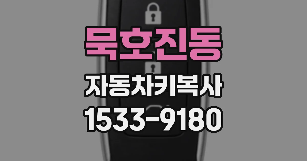 묵호진동 자동차키복사