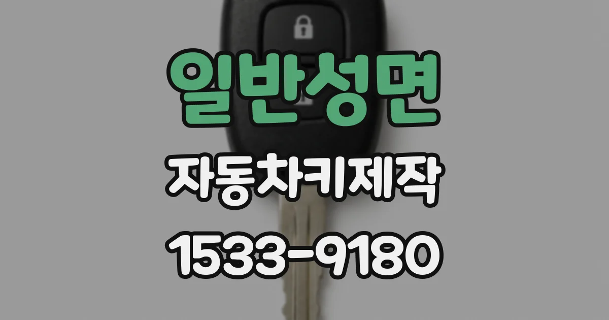 일반성면 자동차키제작