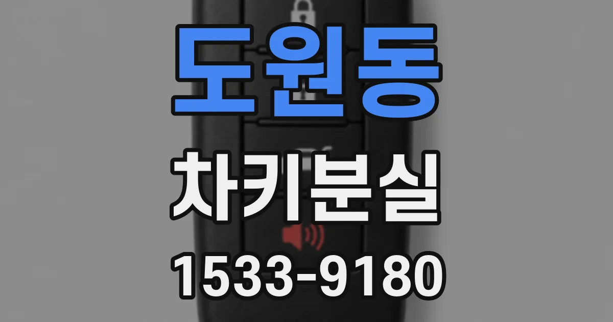 도원동 차키분실
