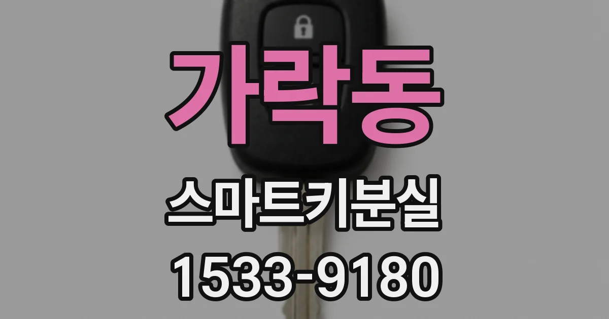 가락동 스마트키분실