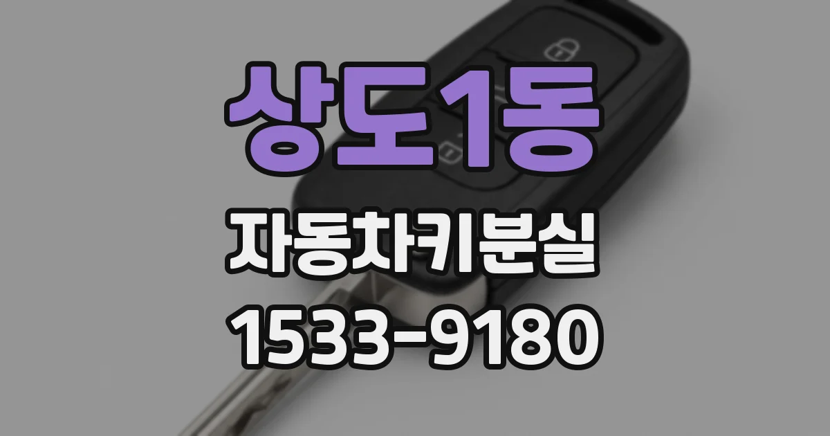 상도1동 자동차키분실