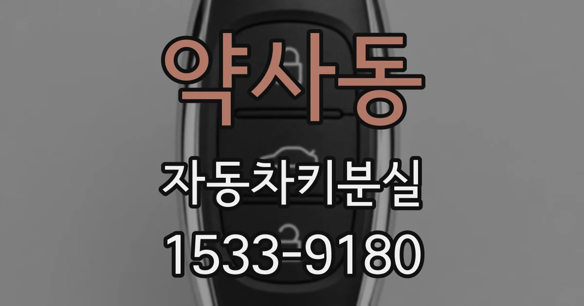약사동 자동차키분실