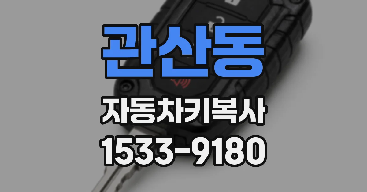관산동 자동차키복사