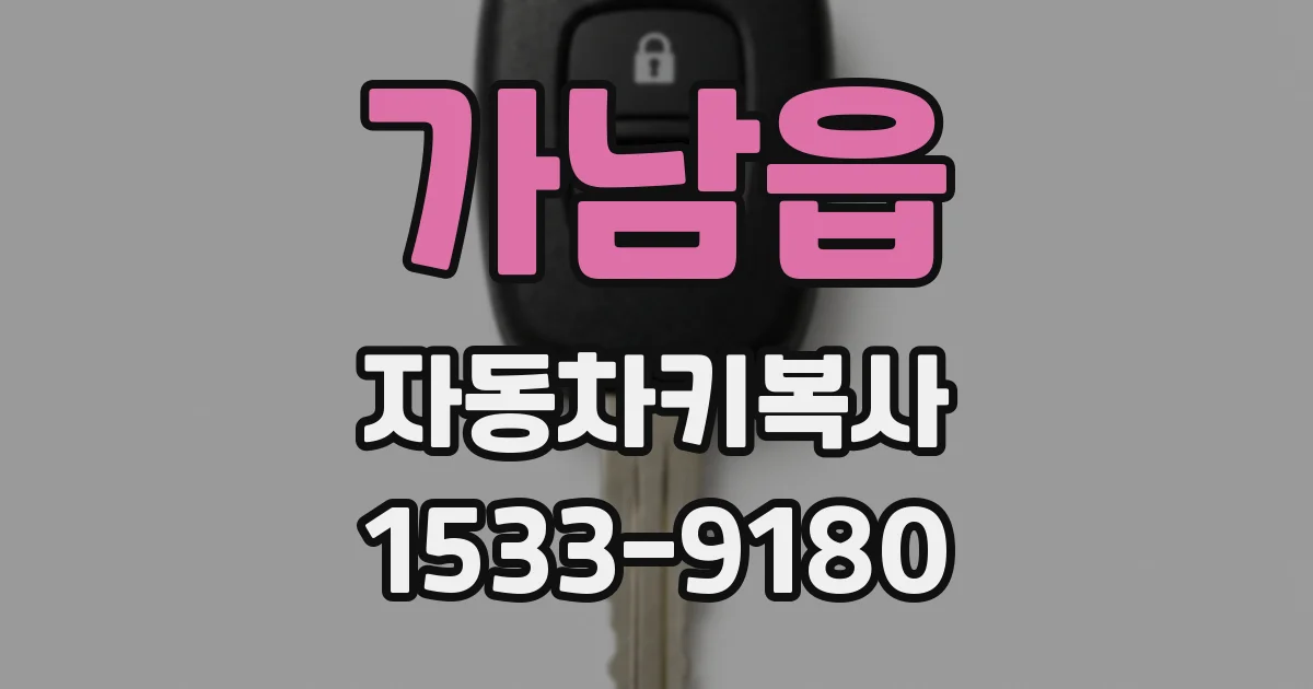 가남읍 자동차키복사