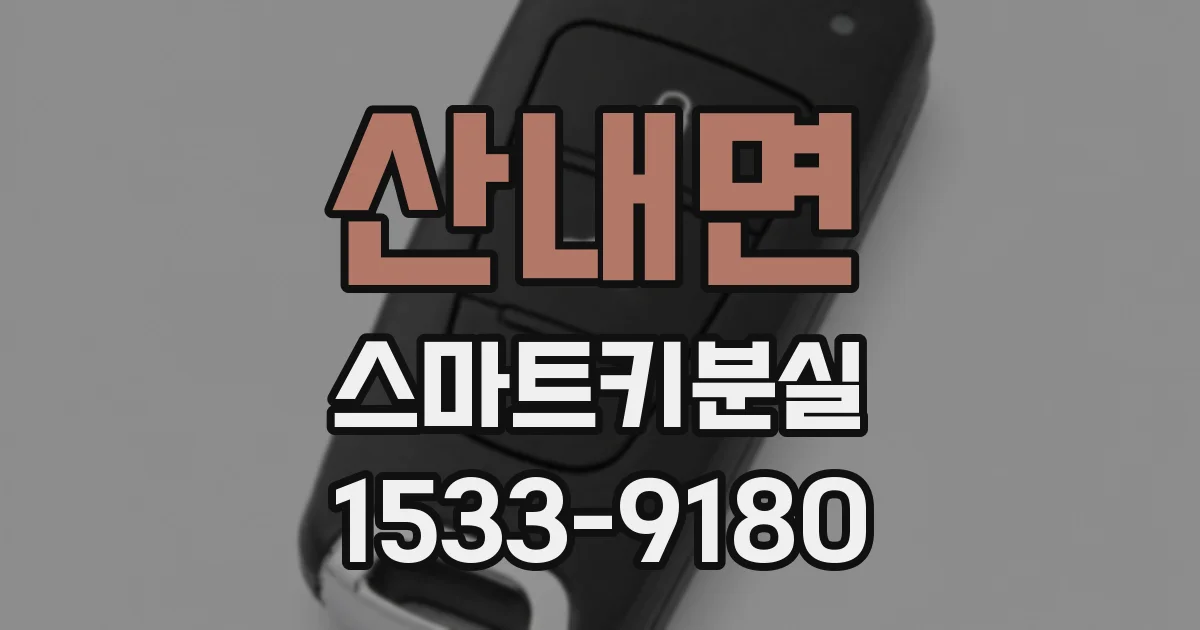 산내면 스마트키분실