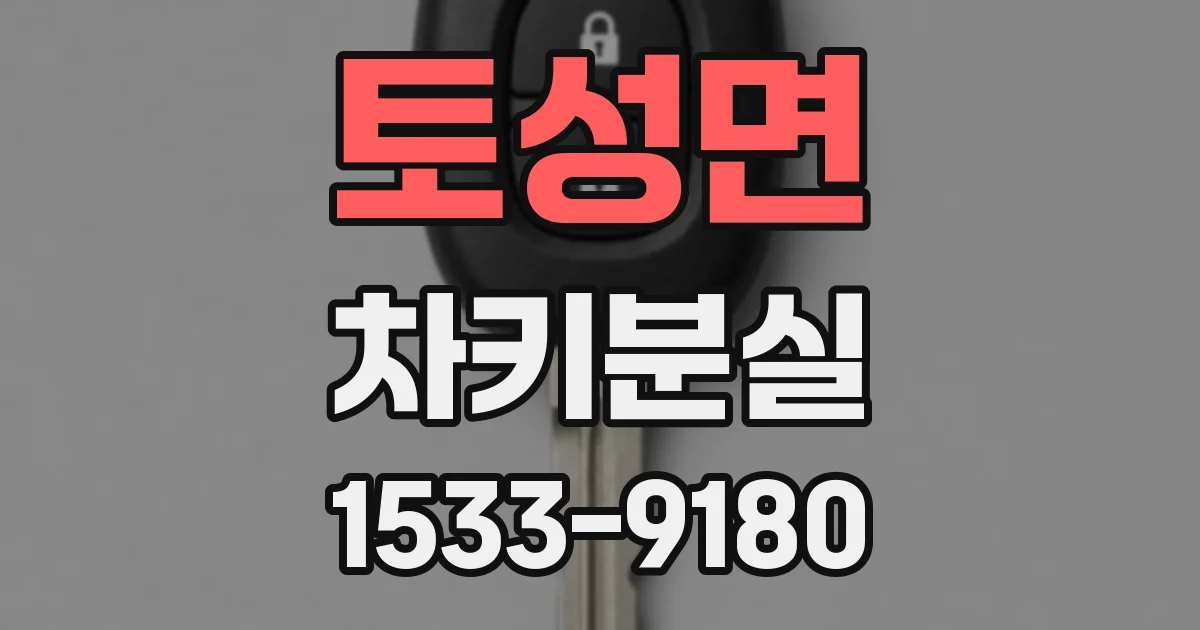 토성면 차키분실