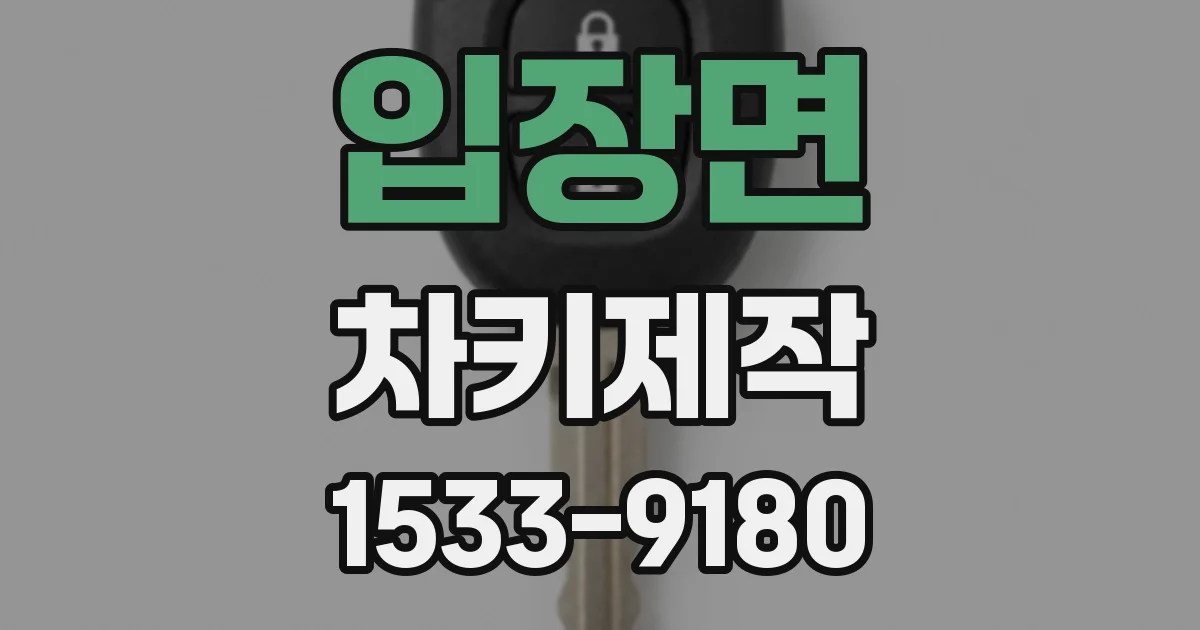 입장면 차키제작