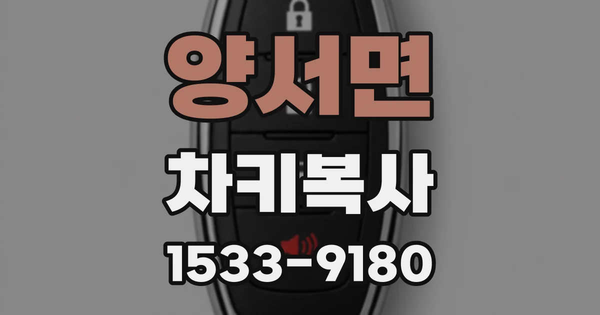 양서면 차키복사