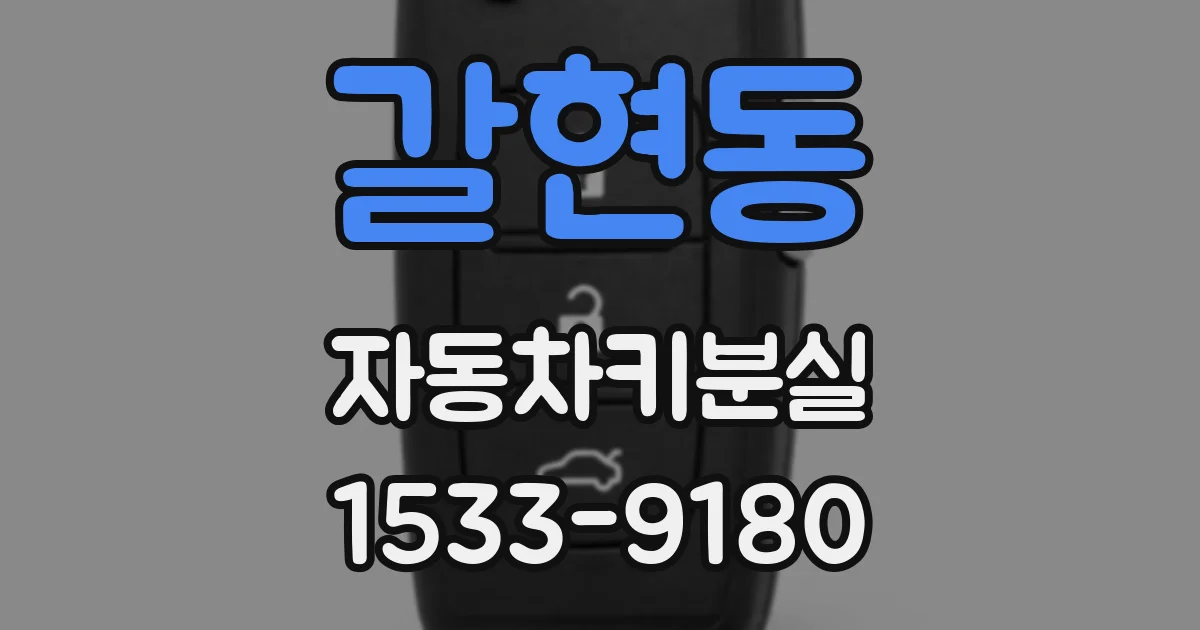 갈현동 자동차키분실