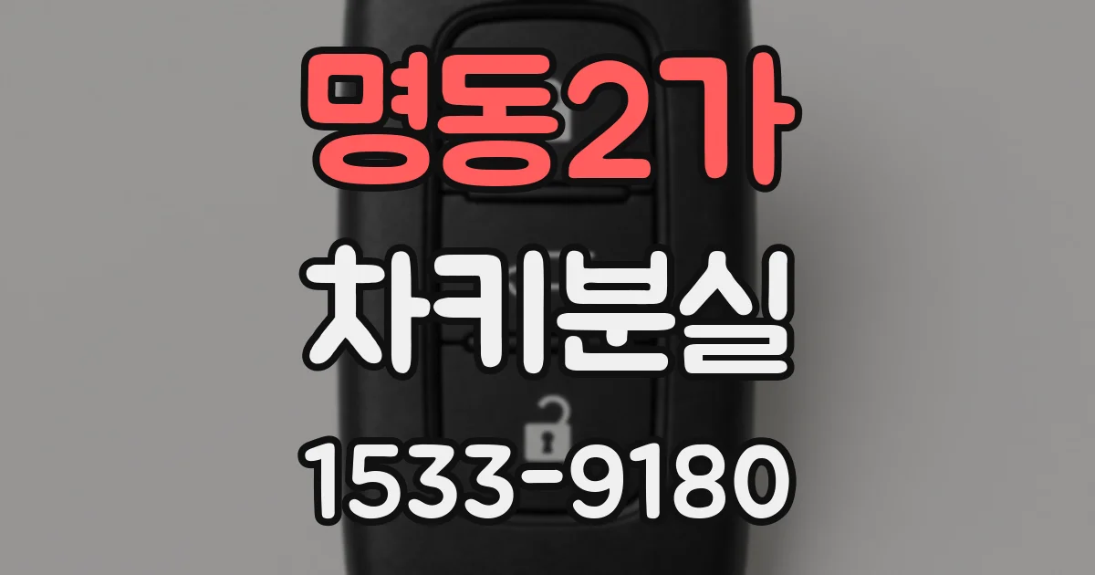 명동2가 차키분실