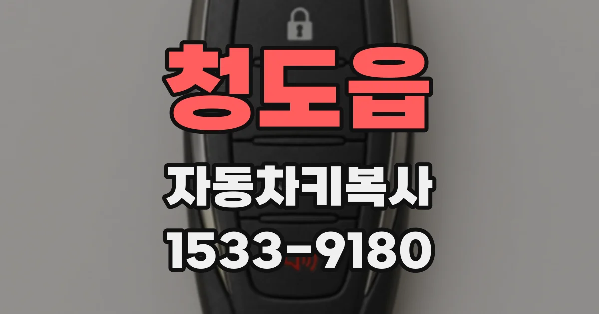 청도읍 자동차키복사