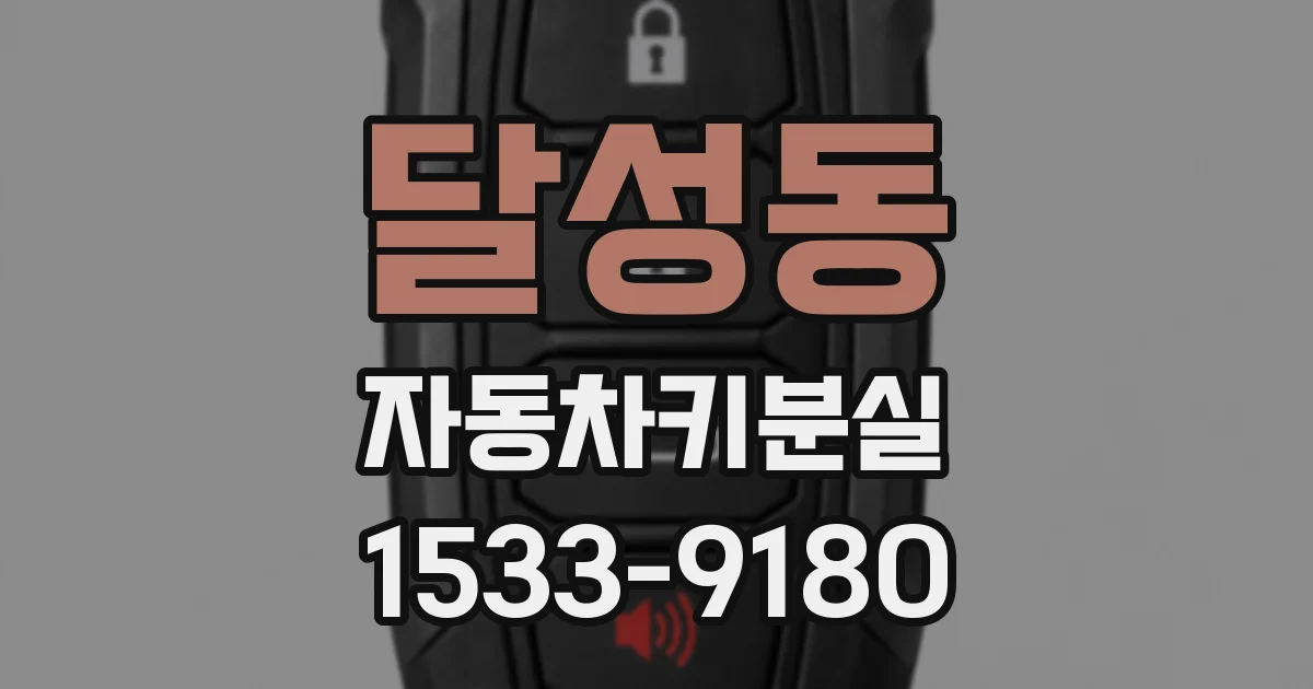 달성동 자동차키분실