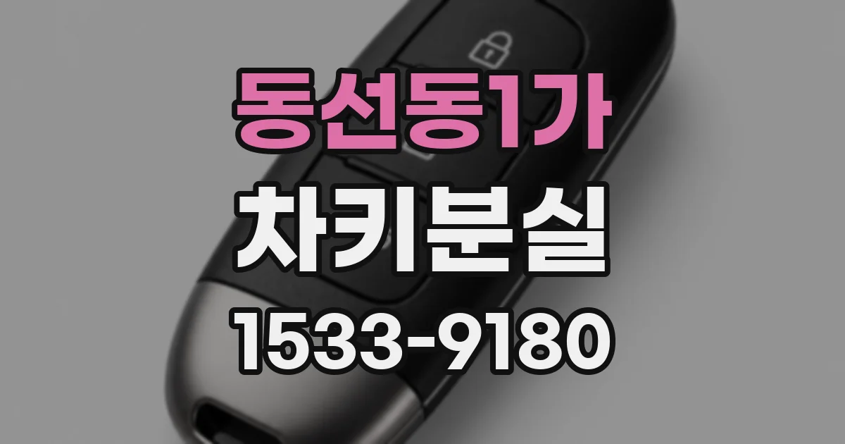 동선동1가 차키분실