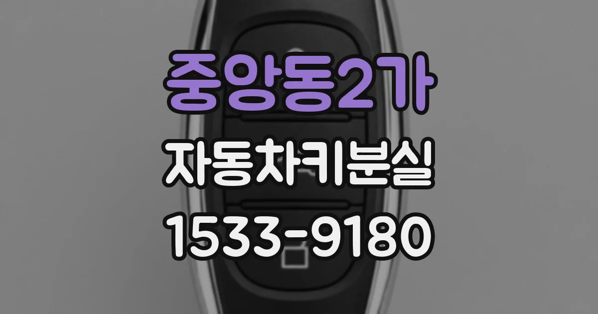 중앙동2가 자동차키분실