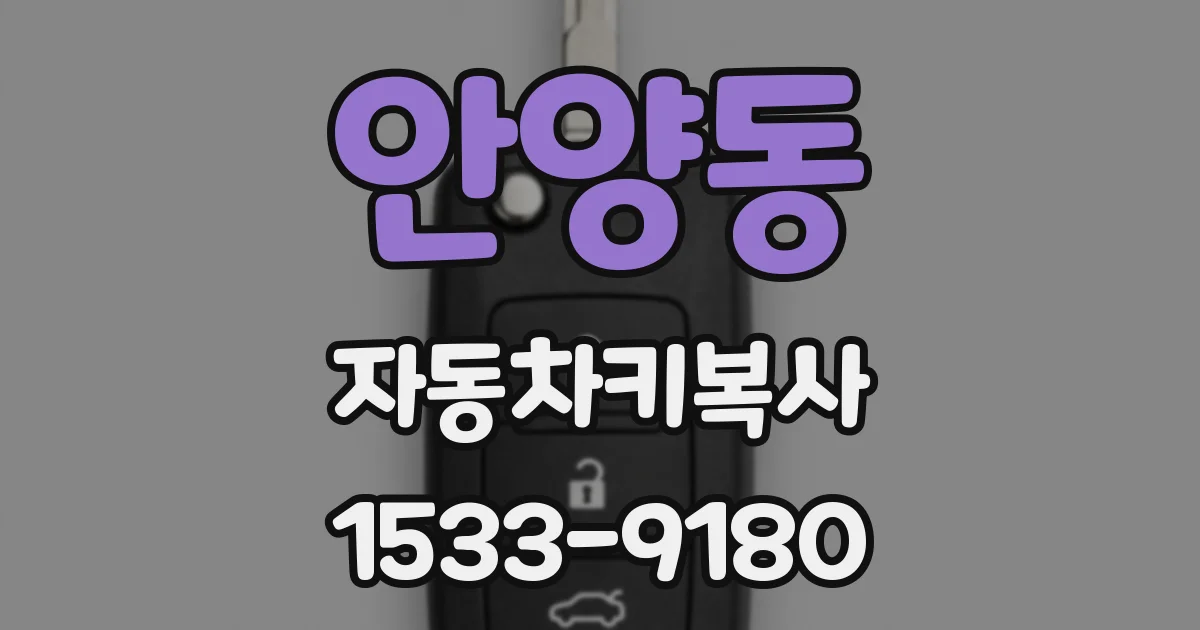 안양동 자동차키복사