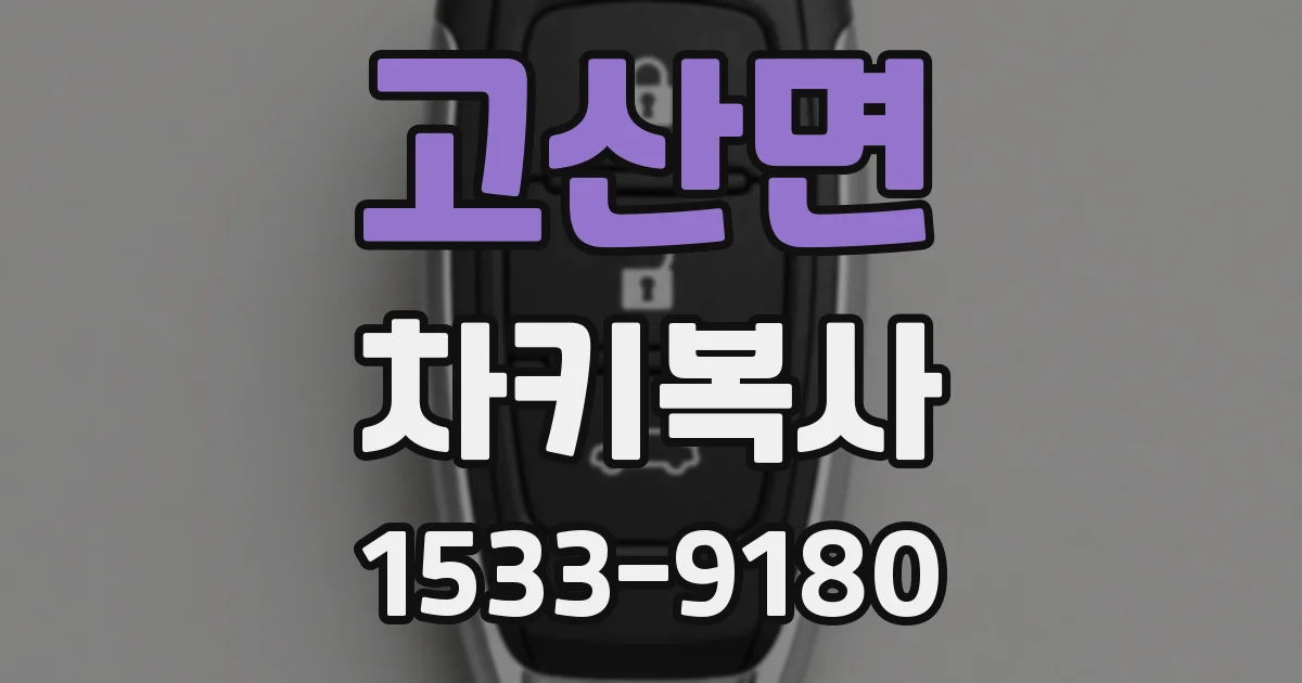 고산면 차키복사