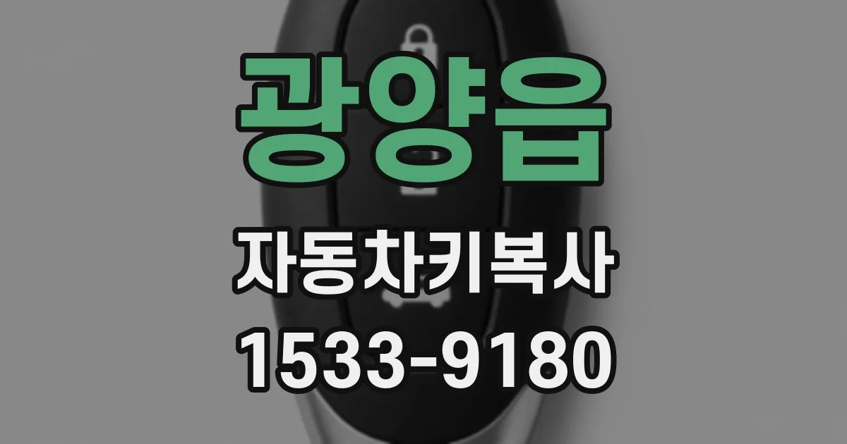 광양읍 자동차키복사