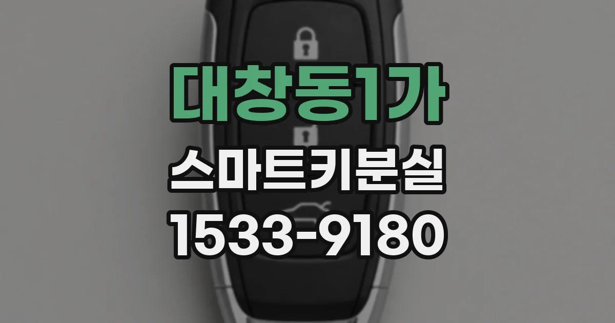대창동1가 스마트키분실
