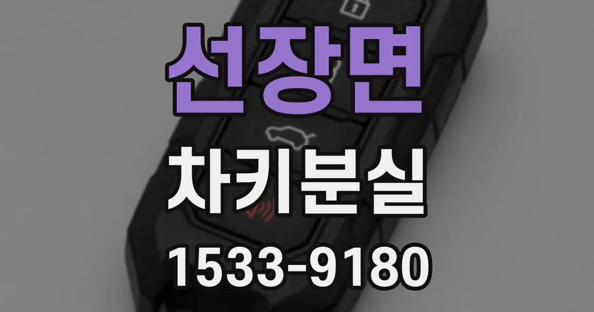 선장면 차키분실