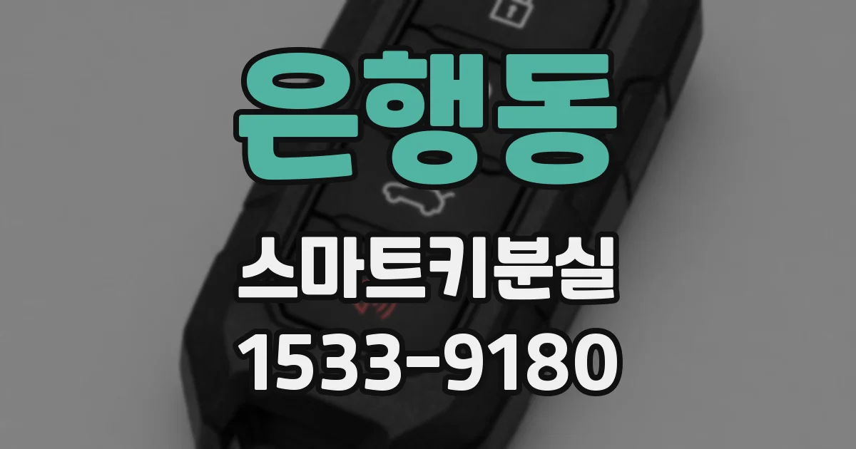 은행동 스마트키분실