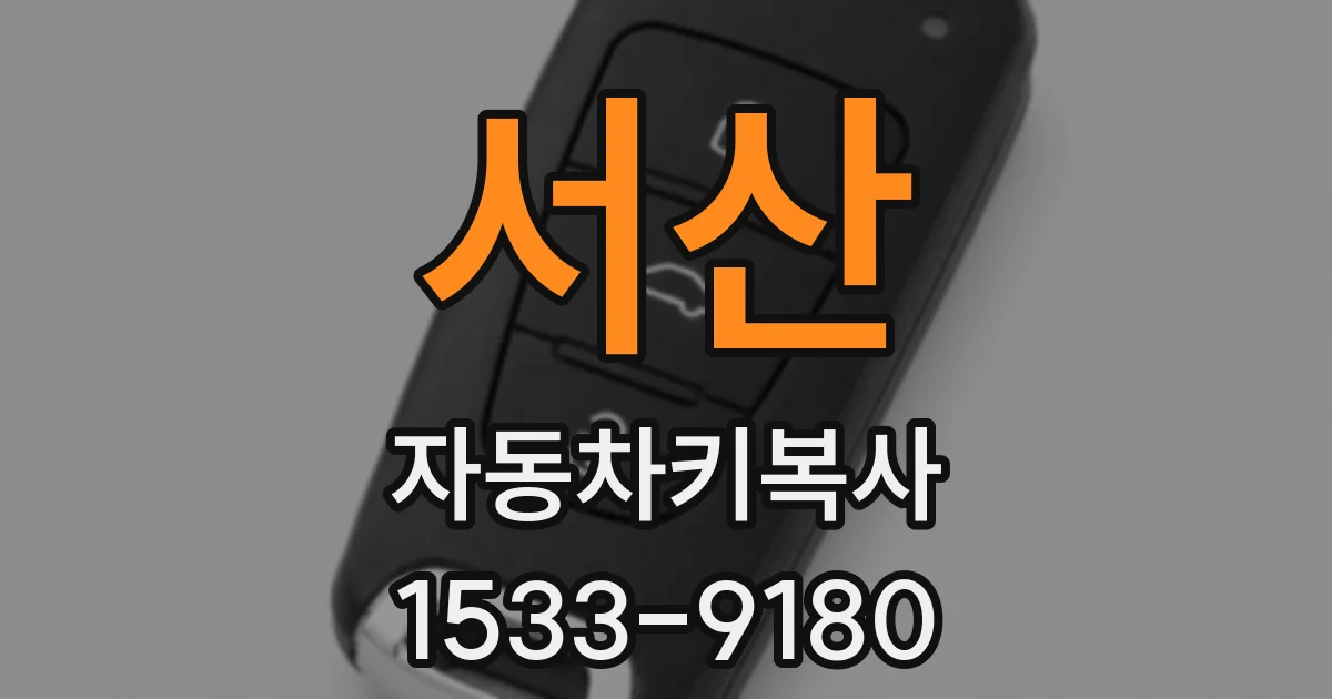 서산 자동차키복사
