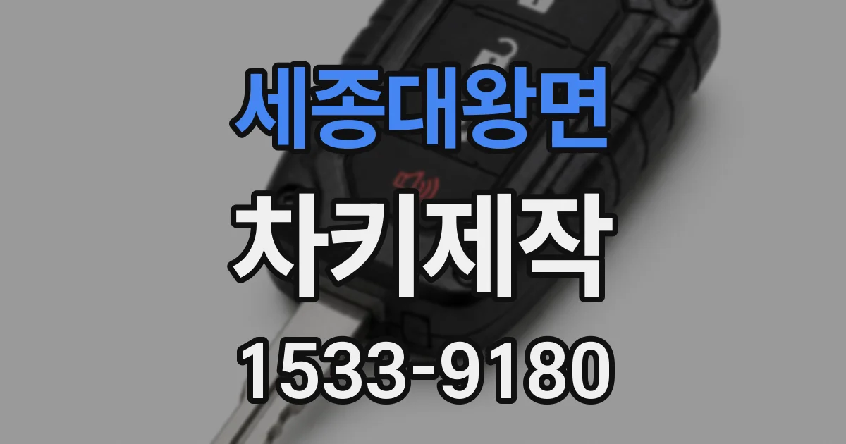 세종대왕면 차키제작