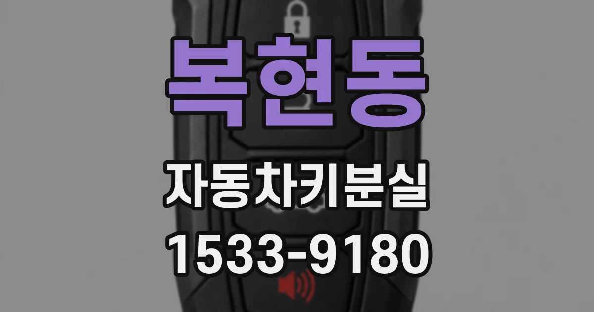 복현동 자동차키분실