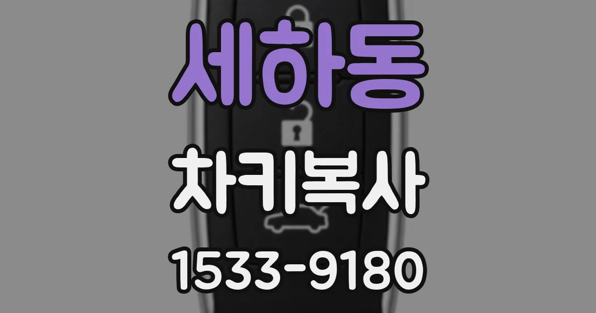 세하동 차키복사