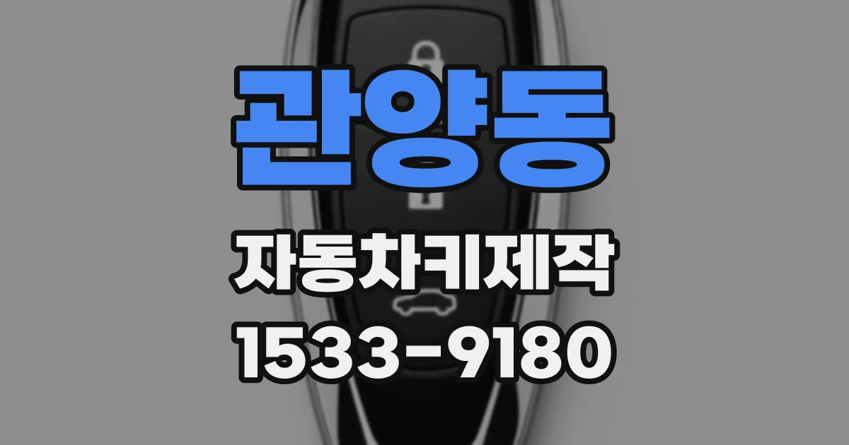 관양동 자동차키제작