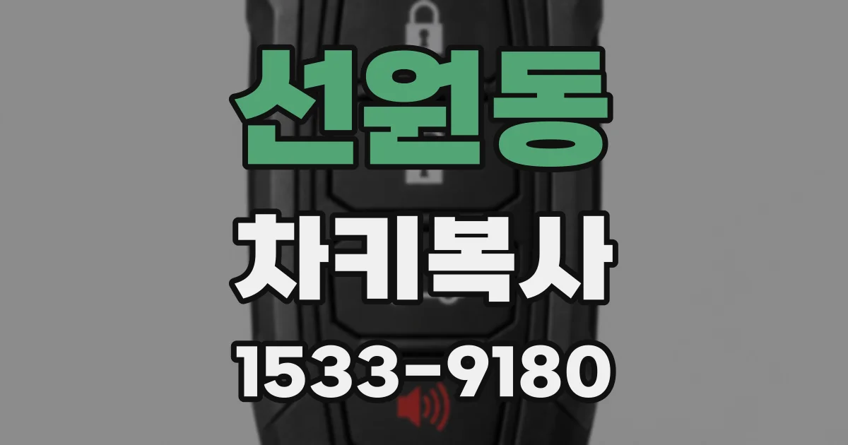 선원동 차키복사