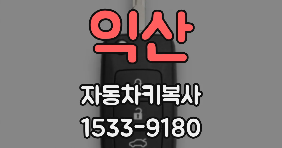 익산 자동차키복사