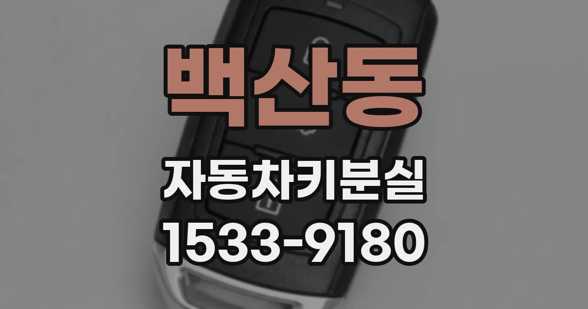 백산동 자동차키분실