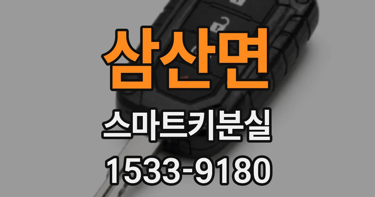 삼산면 스마트키분실