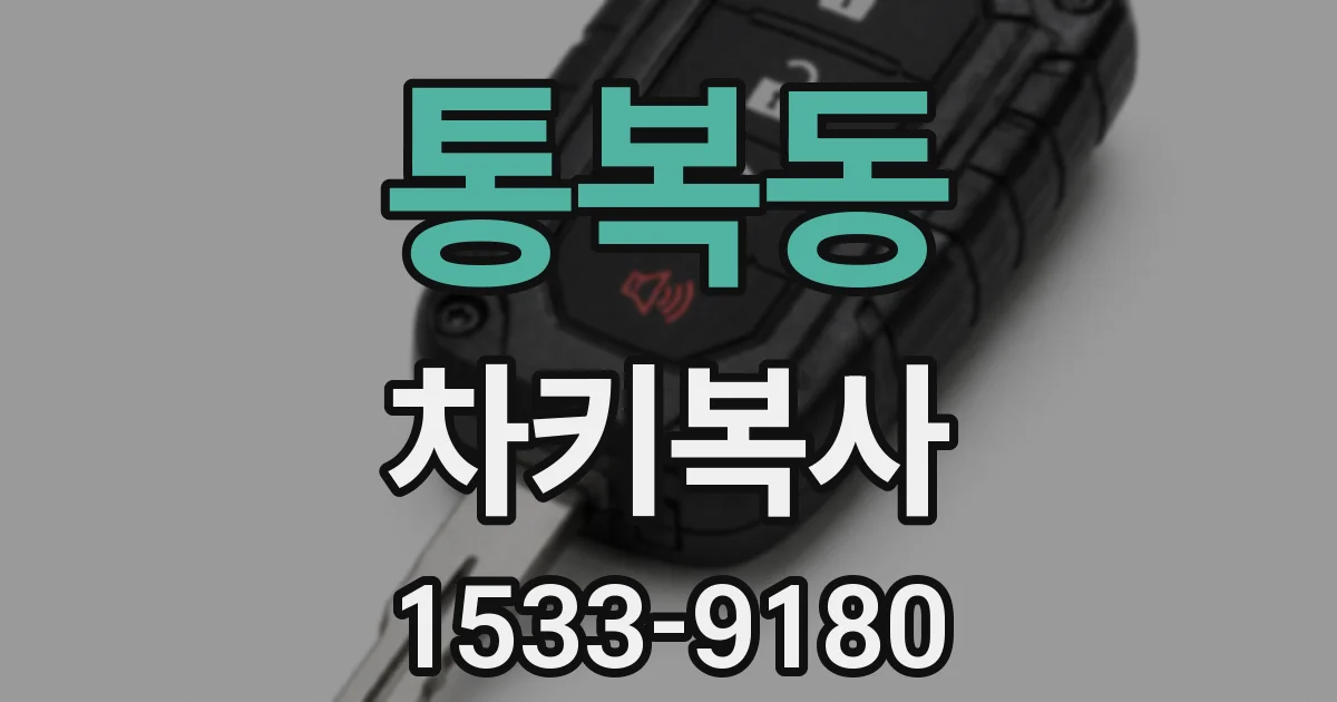 통복동 차키복사