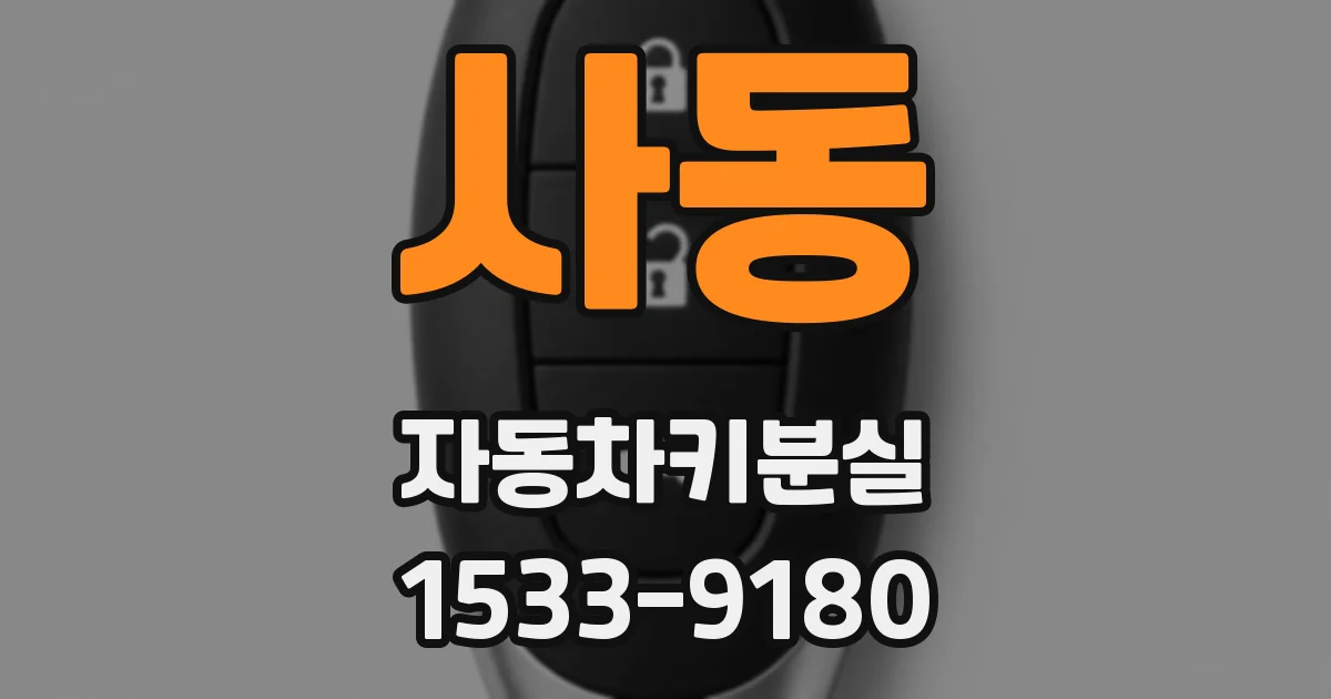 사동 자동차키분실