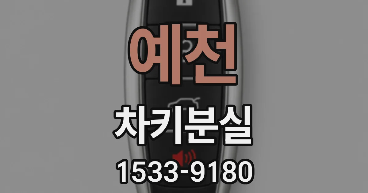 예천 차키분실