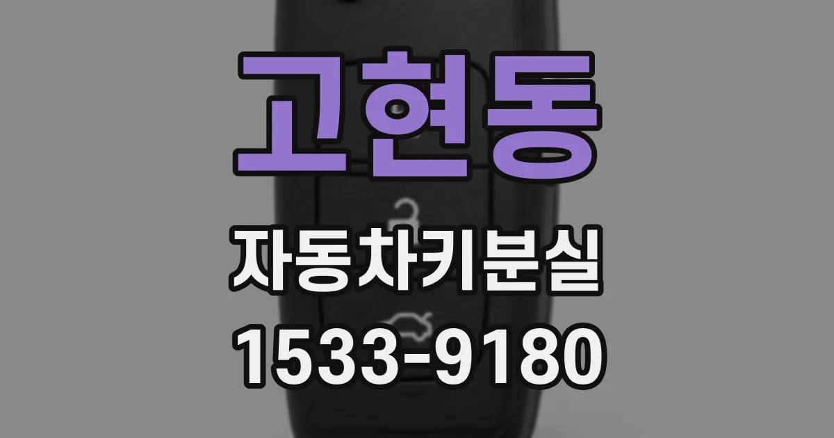 고현동 자동차키분실