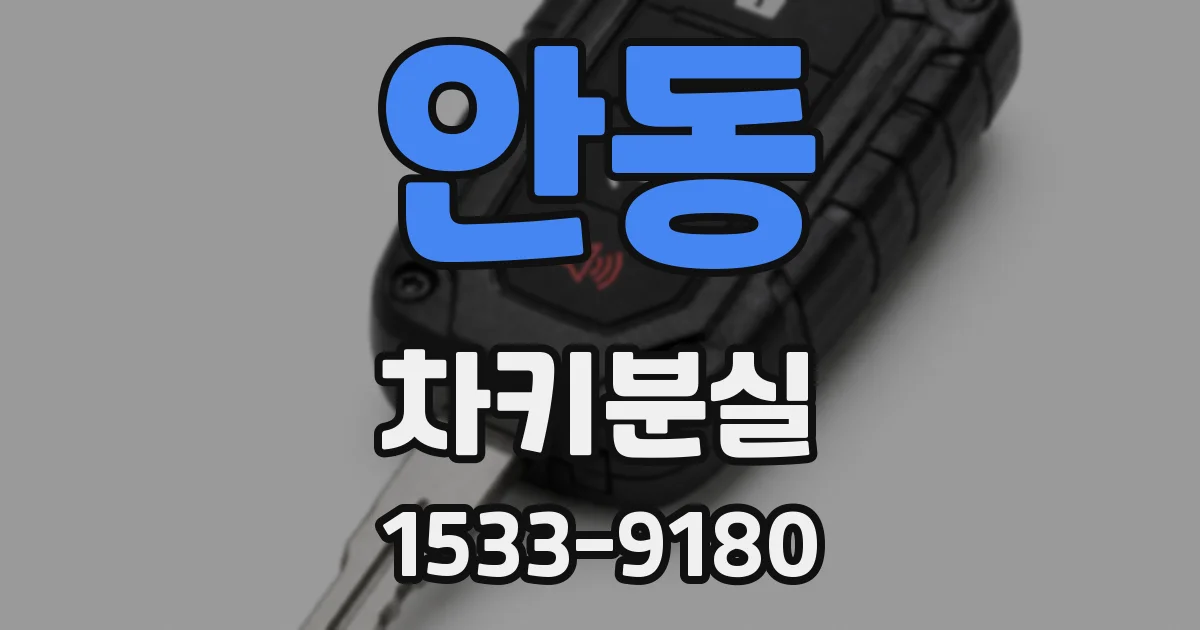안동 차키분실