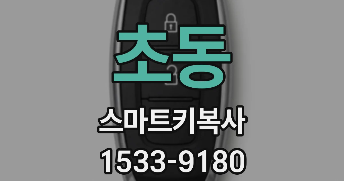 초동 스마트키복사