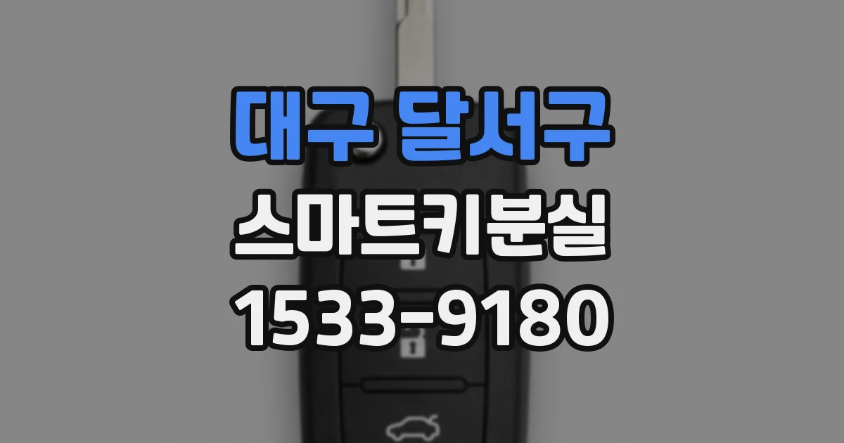 대구 달서구 스마트키분실