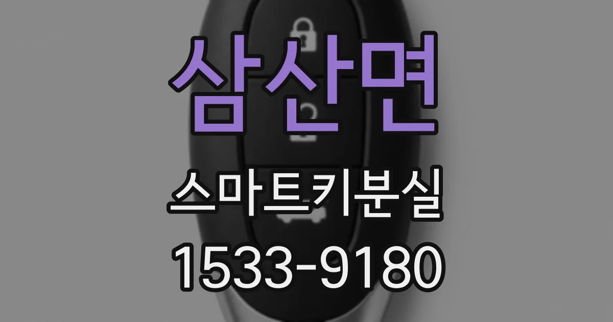 삼산면 스마트키분실