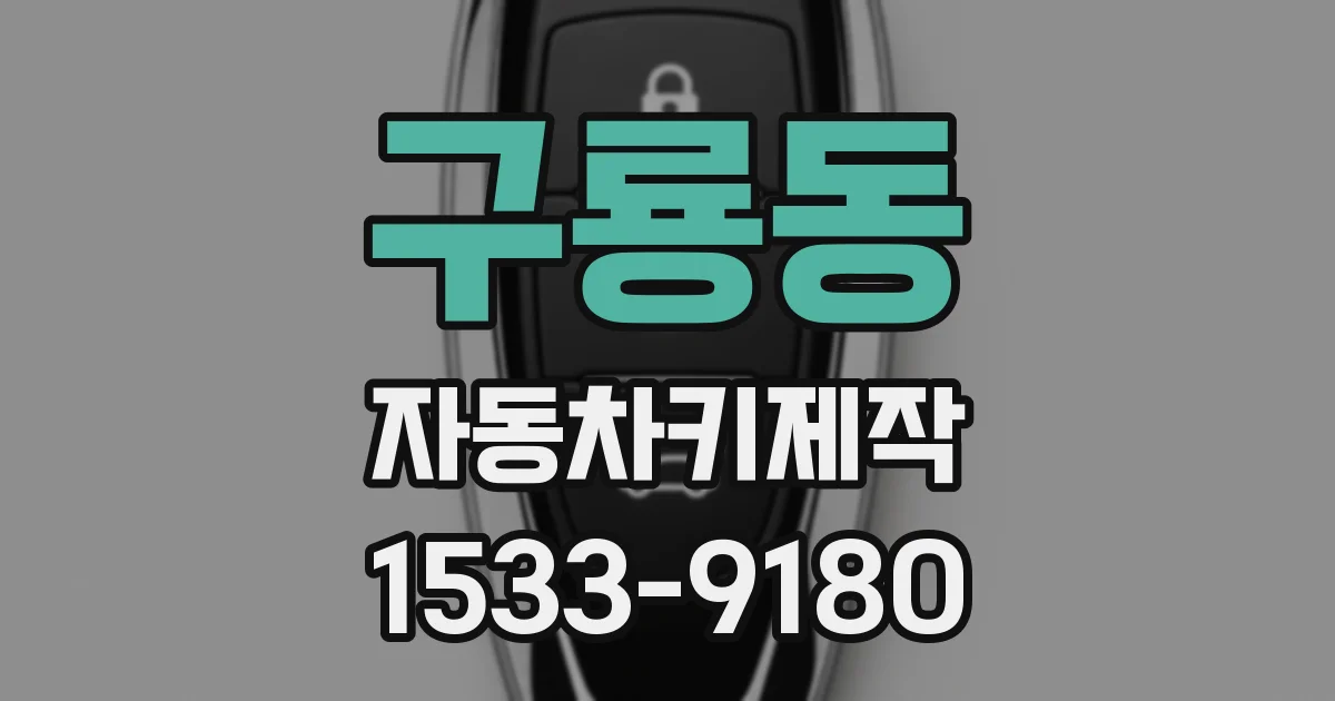 구룡동 자동차키제작