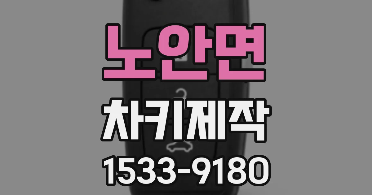 노안면 차키제작